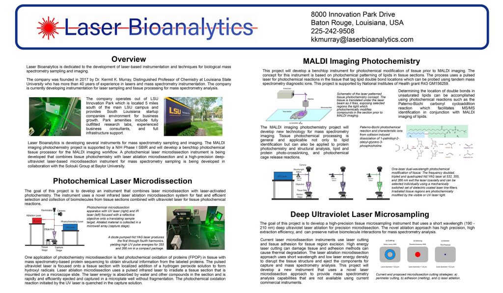 Laser Bioanalytics poster American Society for Mass Spectrometry meeting 2025
